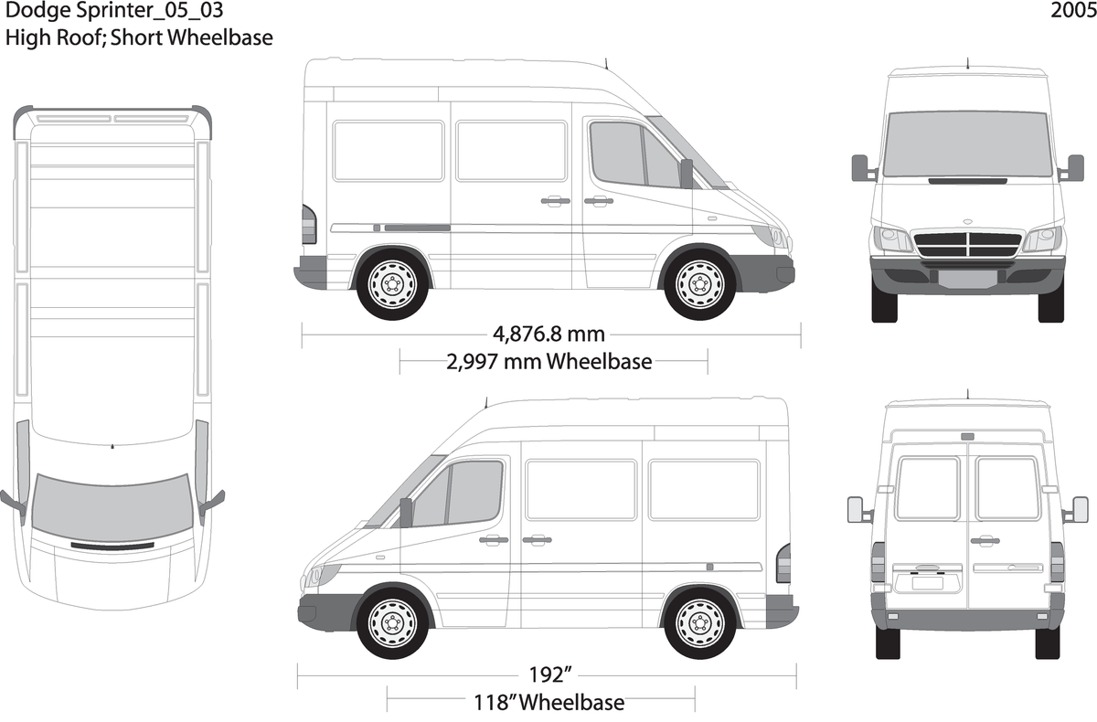 2005 Dodge Sprinter V03 Vehicle Wrap Template