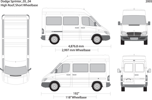 2005 Dodge Sprinter V04 Vehicle Wrap Template