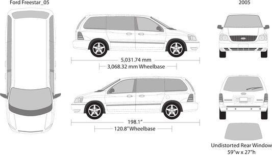 2005 Ford Freestar Vector Wrap Template - GravBase