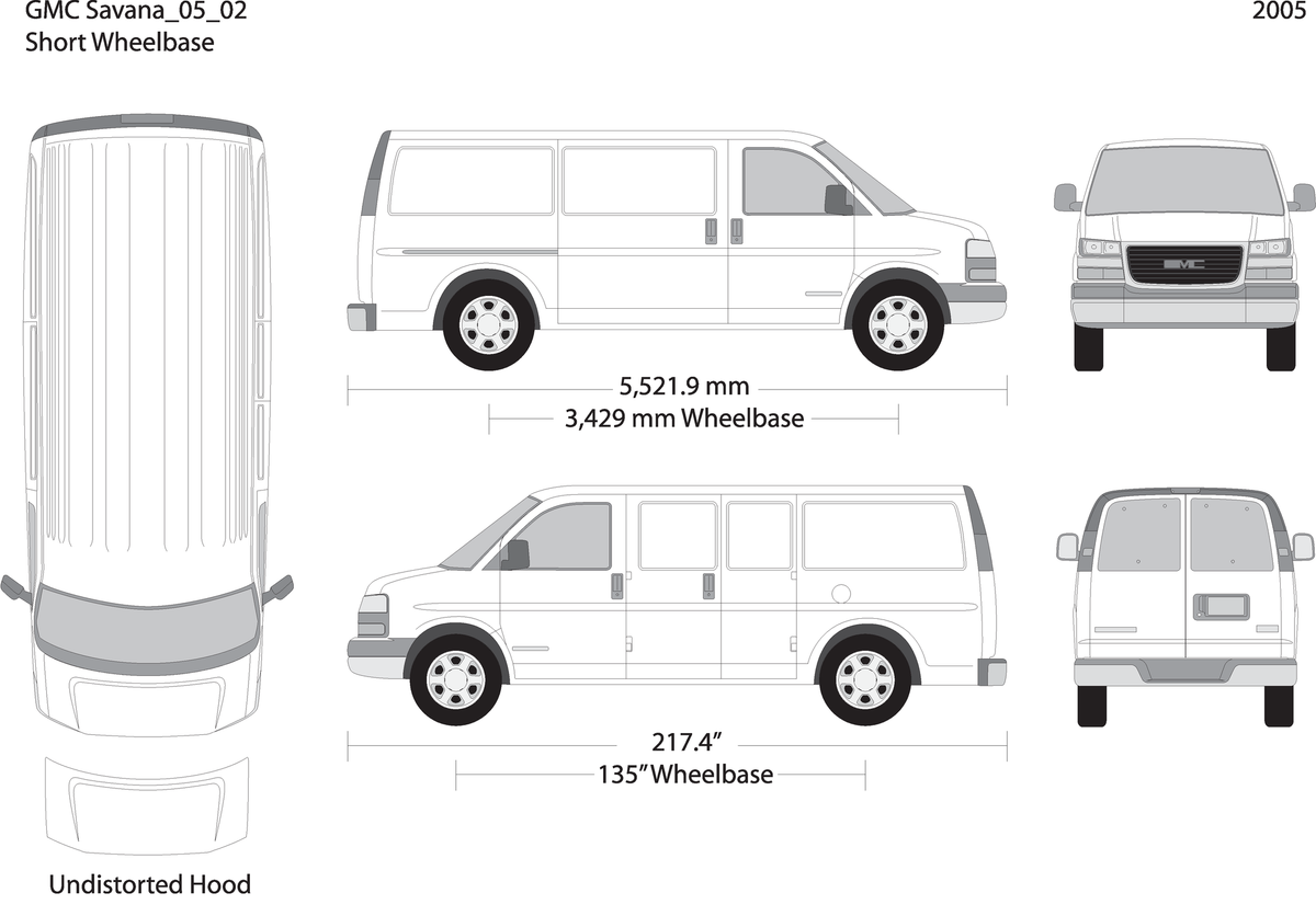 2005 Gmc Savana V02 Vehicle Wrap Template