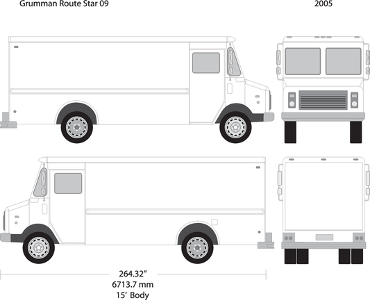 2005 Grumman V09 Vehicle Wrap Template