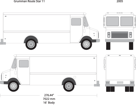 2005 Grumman V11 Vehicle Wrap Template