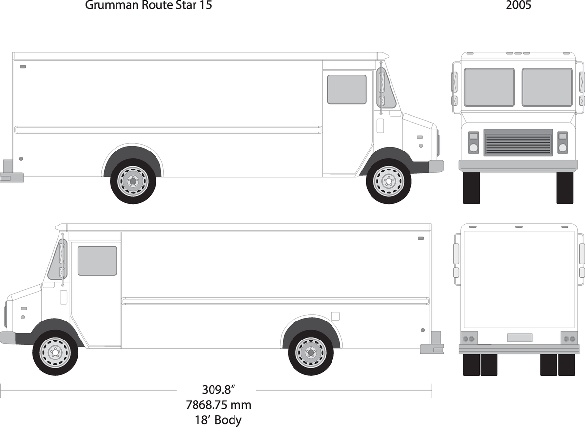 2005 Grumman V15 Vehicle Wrap Template