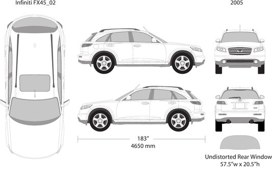 2005 Infiniti FX 45 vector wrap template, Design-Ready PDF - GravBase