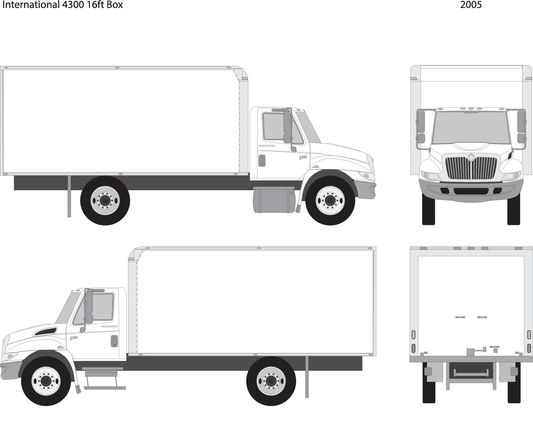 2005 International 4300 V05 Vehicle Wrap Template