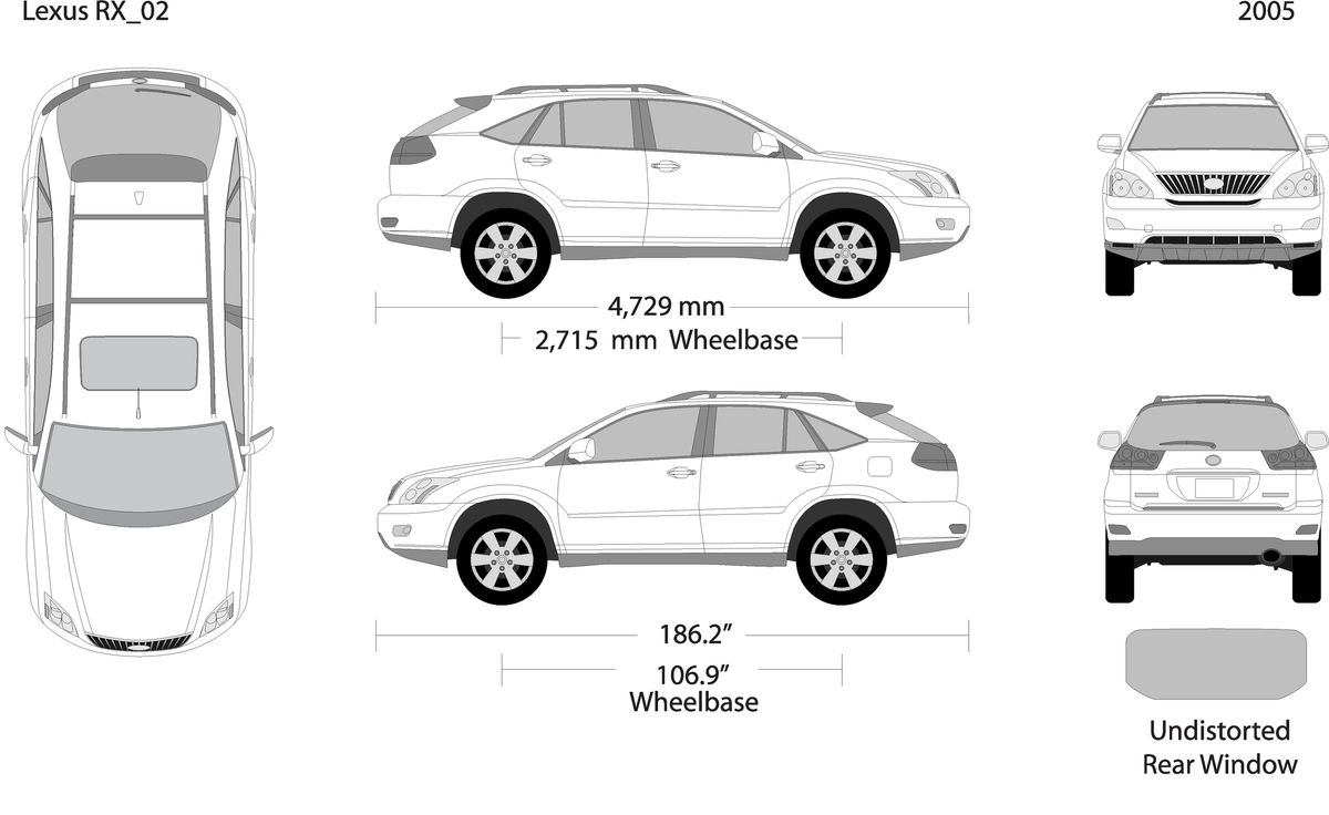 2005 Lexus Rx V02 Vehicle Wrap Template