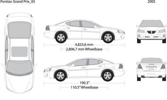 2005 Pontiac Grand Prix V05 Vehicle Wrap Template