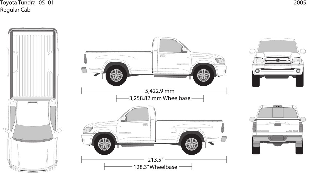 2005 Toyota Tundra vector wrap template V01, Design-Ready PDF - GravBase