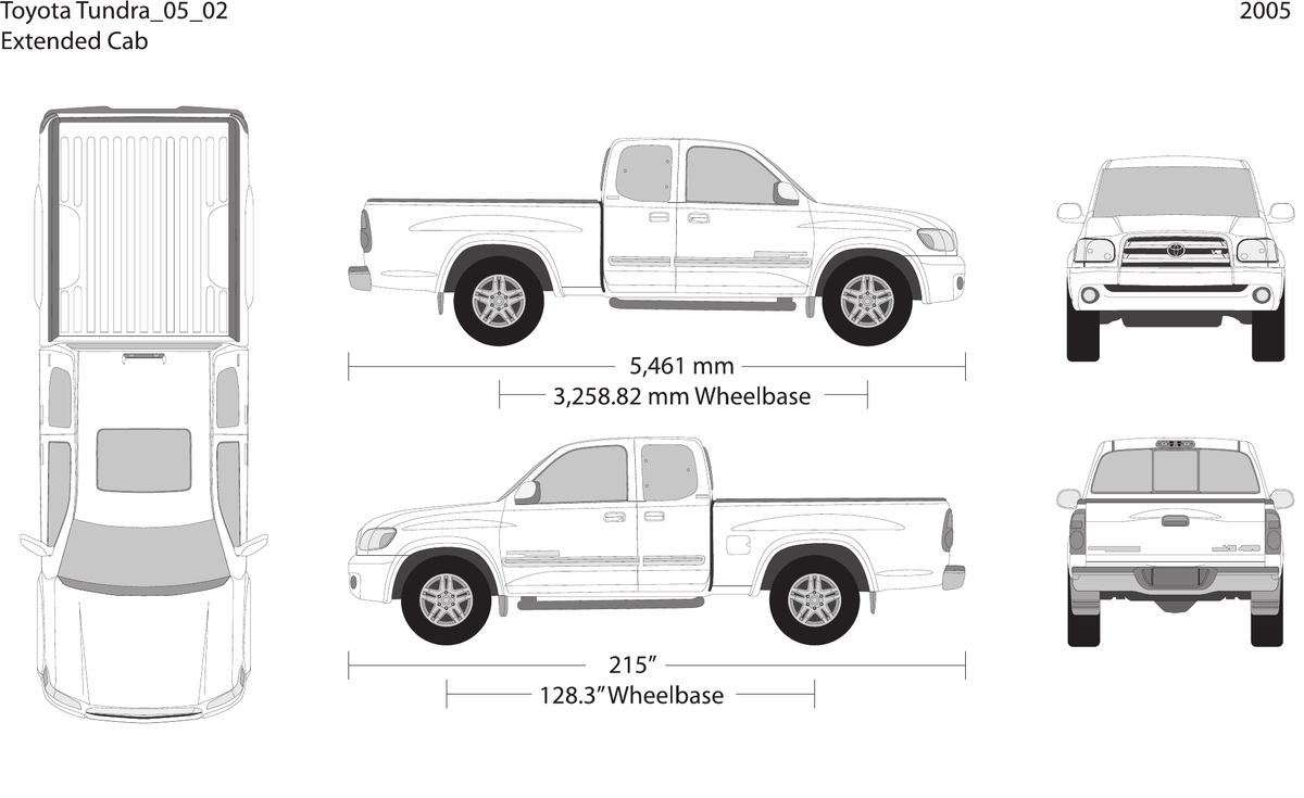 2005 Toyota Tundra vector wrap template V02, Design-Ready PDF - GravBase