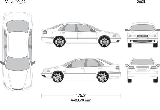 2005 Volvo Volvo 40 V02 Vehicle Wrap Template
