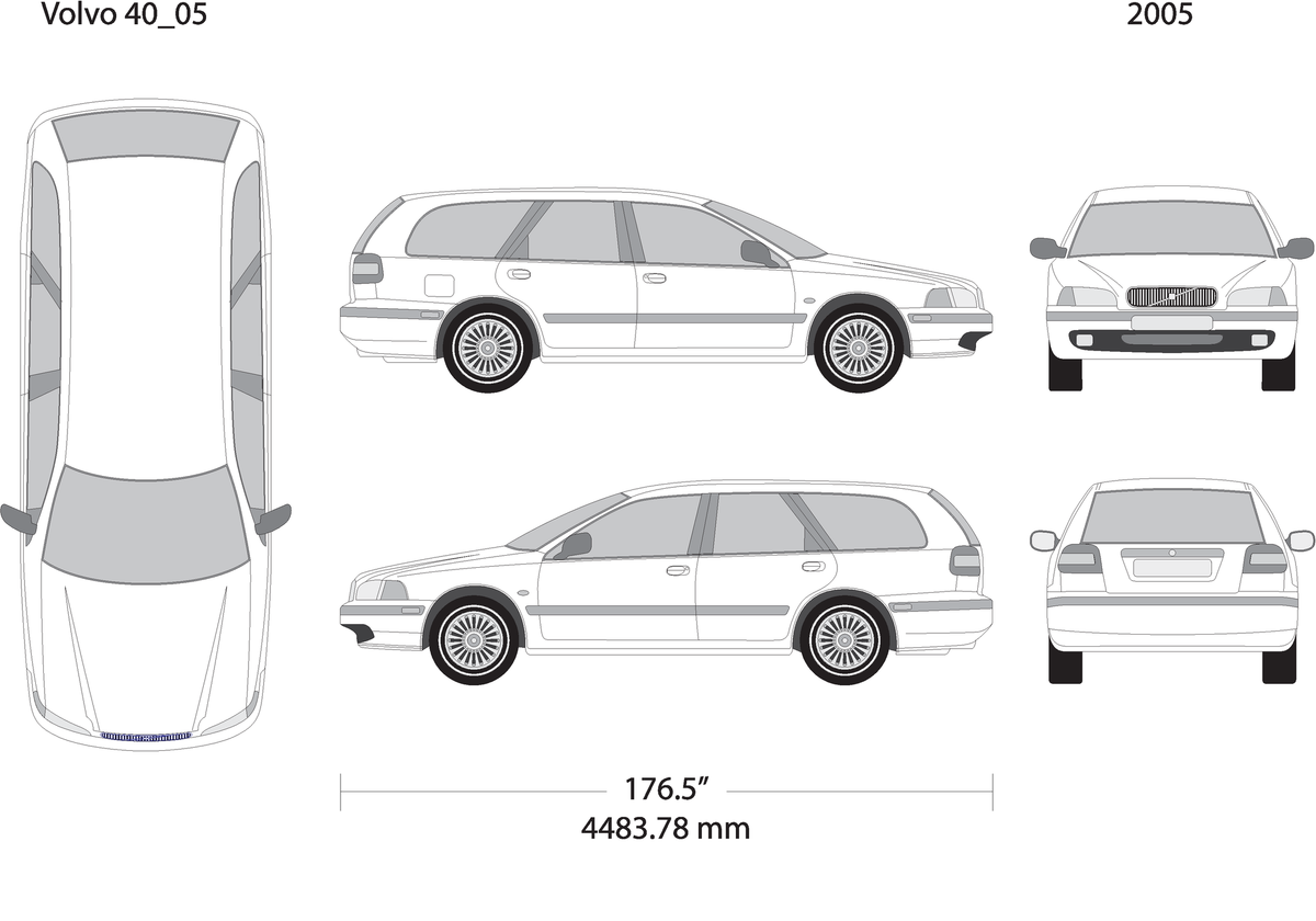 2005 Volvo Volvo 40 V05 Vehicle Wrap Template