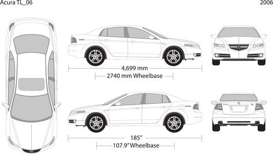 2006 Acura TL Vector Wrap Template - GravBase