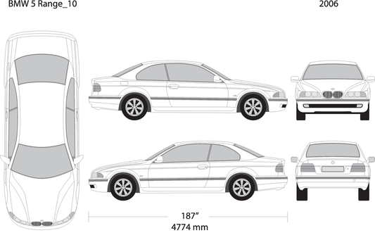 2006 Bmw 5 V10 Vehicle Wrap Template