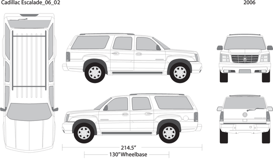 2006 Cadillac Escalade V02 Vehicle Wrap Template