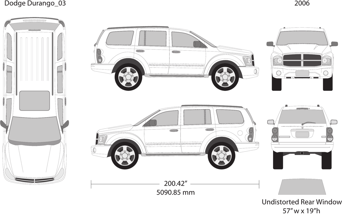 2006 Dodge Durango vector wrap template, Design-Ready PDF - GravBase
