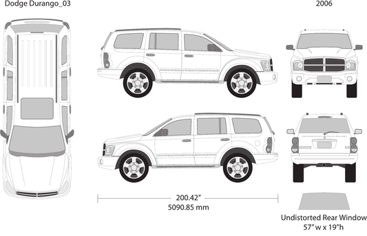 2006 Dodge Durango vector wrap template, Design-Ready PDF - GravBase