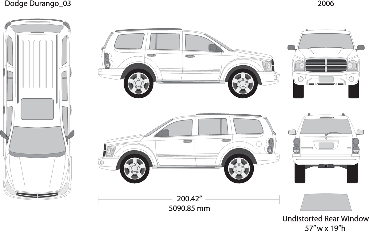 2006 Dodge Durango V03 Vehicle Wrap Template