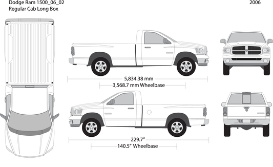 2006 Dodge Ram 1500 V02 Vehicle Wrap Template