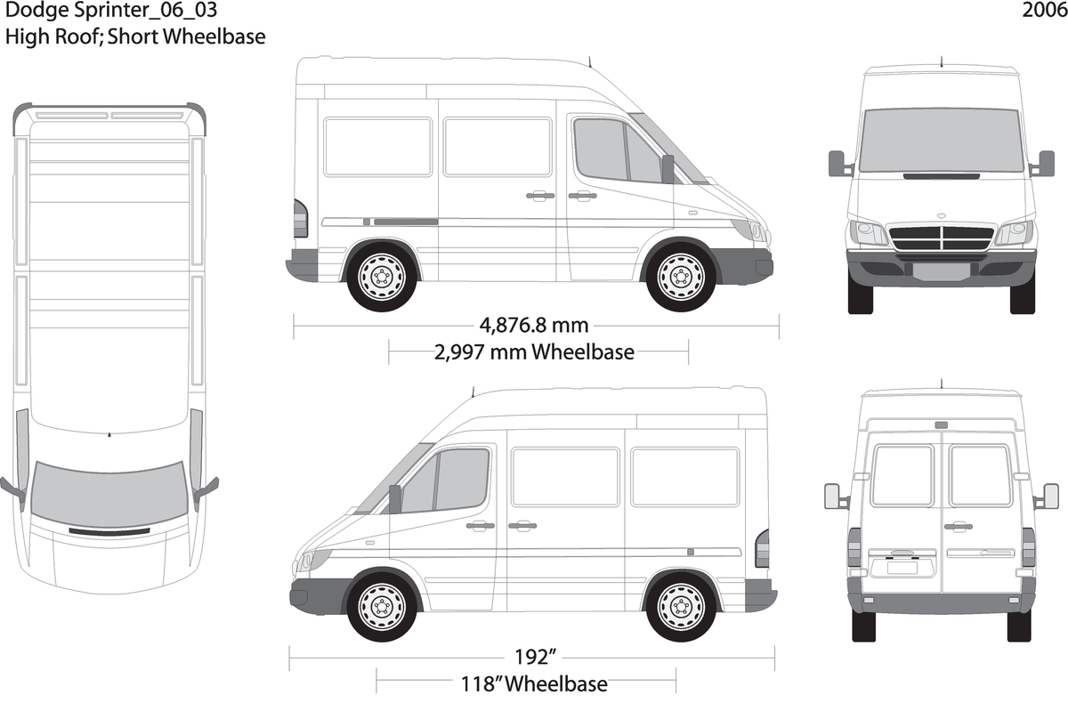 2006 Dodge Sprinter V03 Vehicle Wrap Template