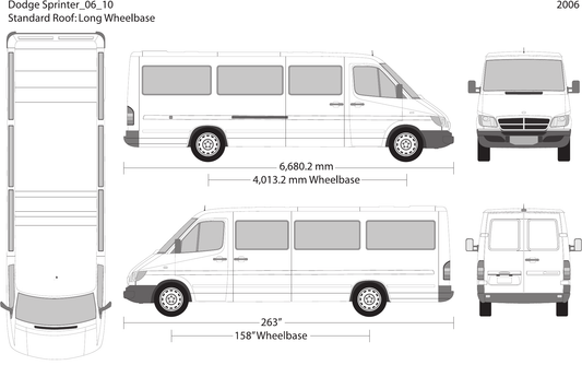 2006 Dodge Sprinter vector wrap template V10, Design-Ready PDF - GravBase