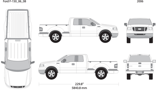 2006 Ford F 150 V08 Vehicle Wrap Template