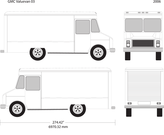 2006 GMC Value Van Vector Wrap Template - GravBase