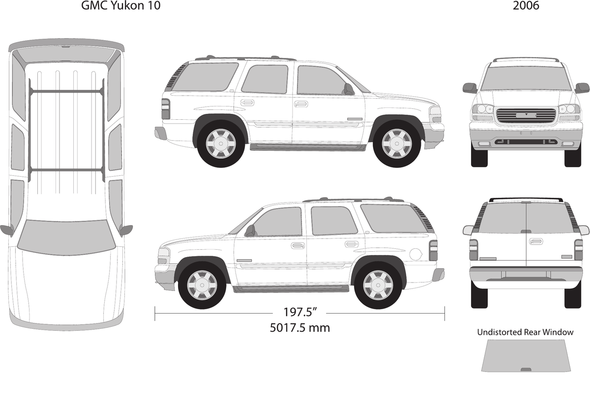 2006 GMC Yukon vector wrap template V10, Design-Ready PDF - GravBase
