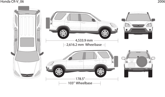 2006 Honda CR-V Vector Wrap Template - GravBase