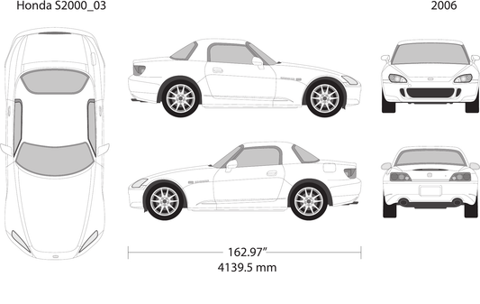 2006 Honda S2000 vector wrap template, Design-Ready PDF - GravBase
