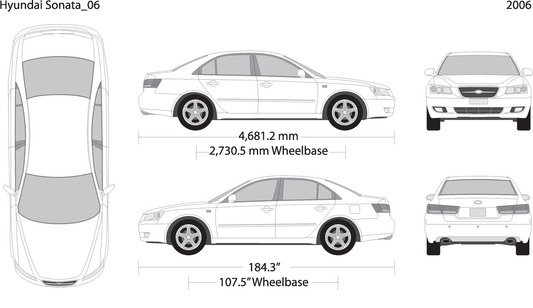 2006 Hyundai Sonata V06 Vehicle Wrap Template