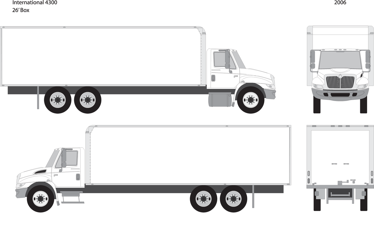 2006 International 4300 V26 Vehicle Wrap Template
