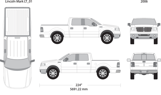 2006 Lincoln Mark Lt V01 Vehicle Wrap Template