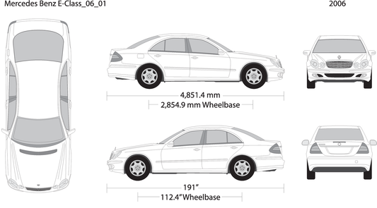 2006 Mercedes E Class V01 Vehicle Wrap Template