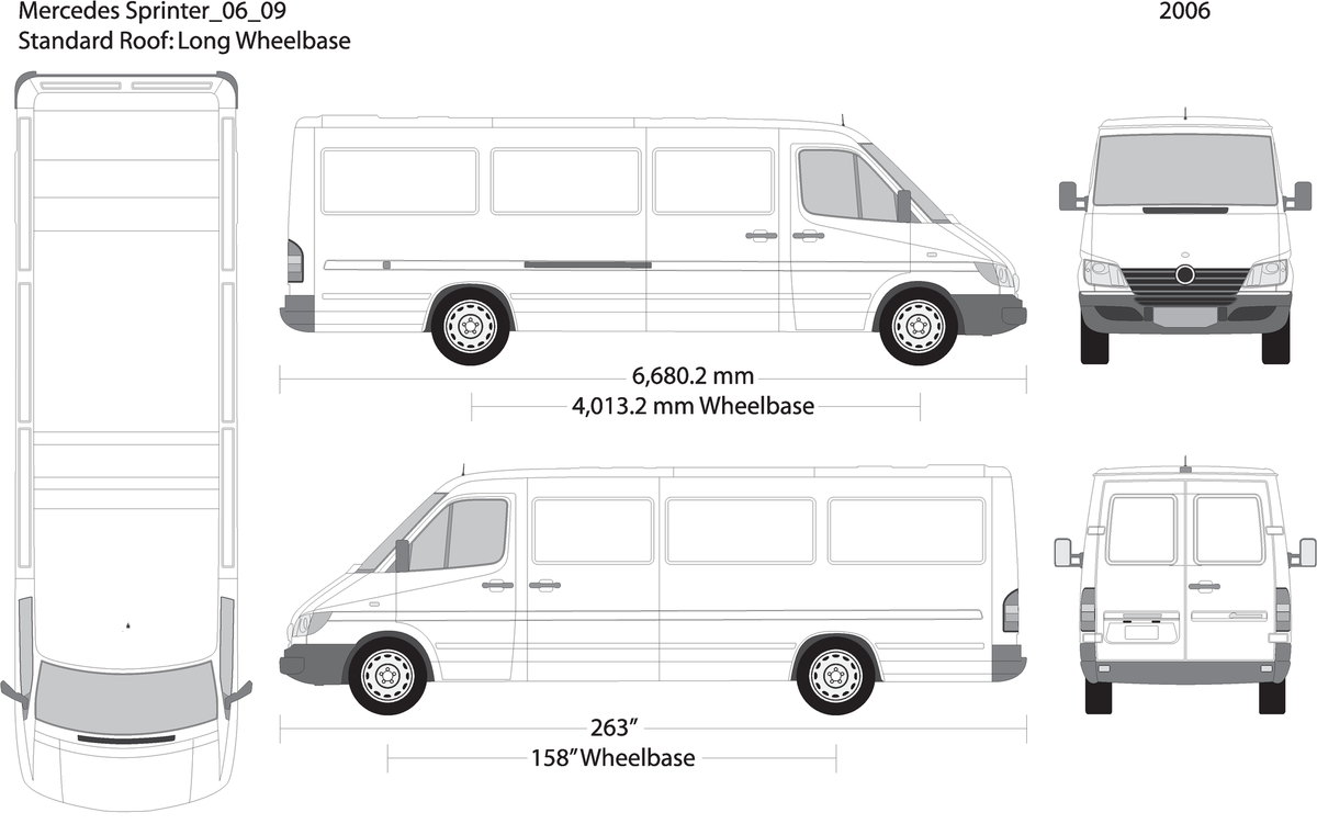 2006 Mercedes Sprinter V09 Vehicle Wrap Template