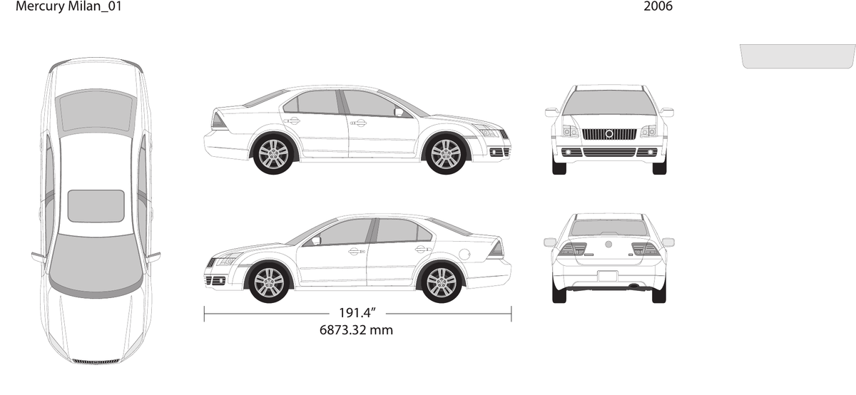 2006 Mercury Milan vector wrap template, Design-Ready PDF - GravBase