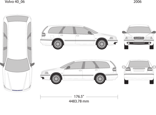 2006 Volvo 40 vector wrap template V06, Design-Ready PDF - GravBase