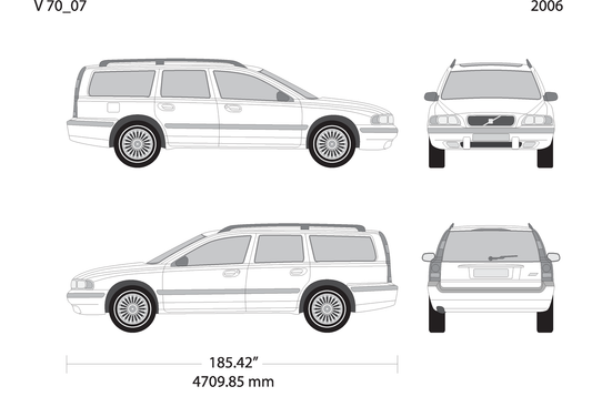 2006 Volvo Volvo 70 V07 Vehicle Wrap Template