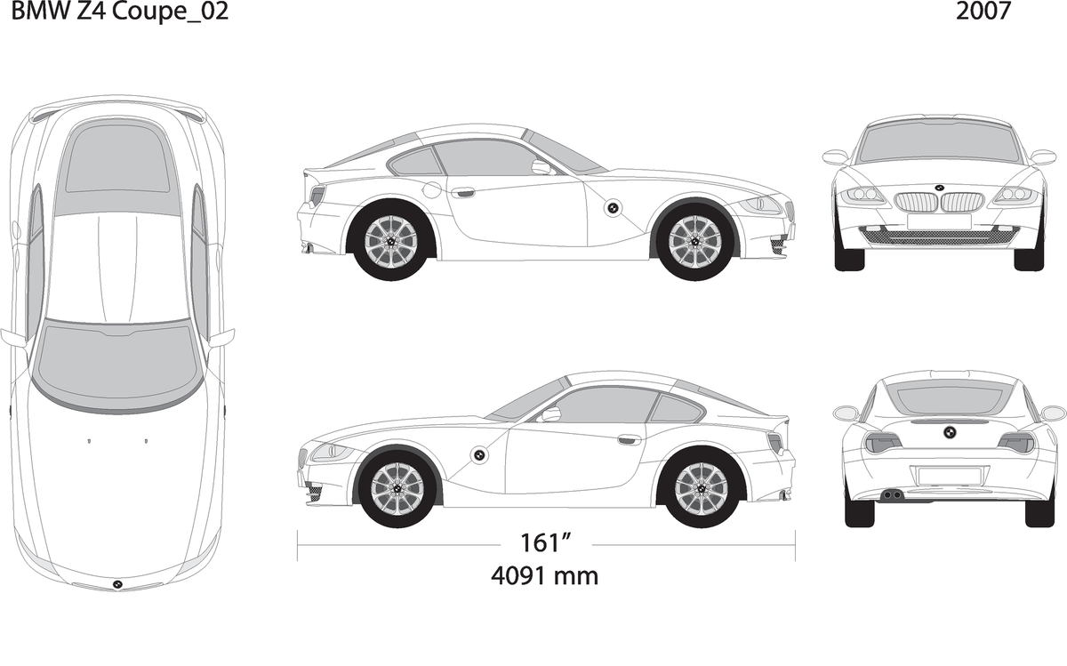 2007 Bmw Z4 V02 Vehicle Wrap Template