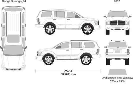 2007 Dodge Durango Vector Wrap Template - GravBase