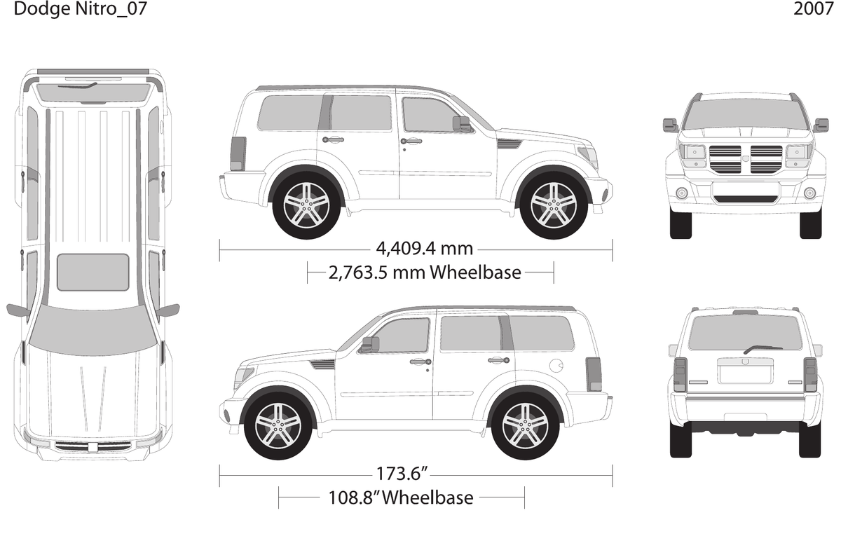 2007 Dodge Nitro vector wrap template, Design-Ready PDF - GravBase