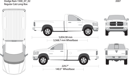 2007 Dodge Ram 1500 V02 Vehicle Wrap Template