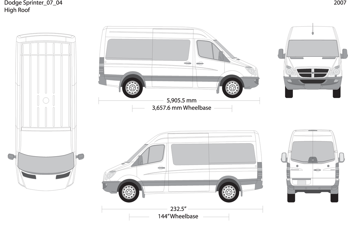 2007 Dodge Sprinter V04 Vehicle Wrap Template