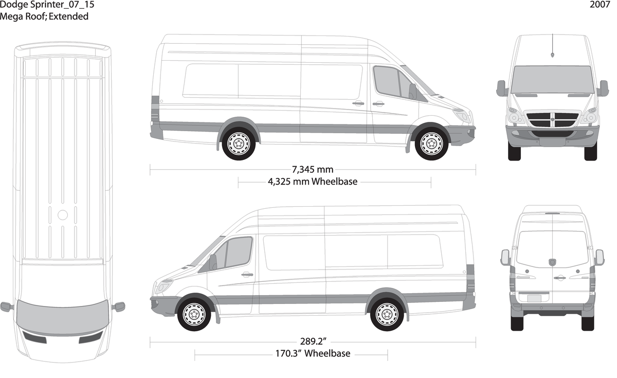 2007 Dodge Sprinter V15 Vehicle Wrap Template
