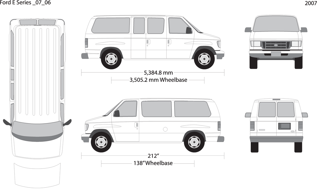 2007 Ford E Series V06 Vehicle Wrap Template