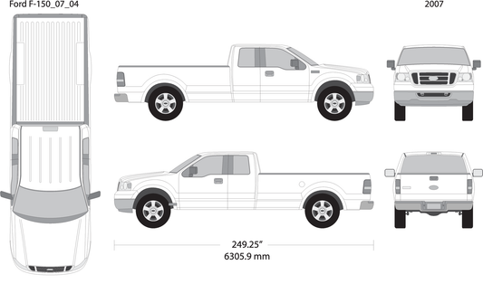 2007 Ford F 150 V04 Vehicle Wrap Template