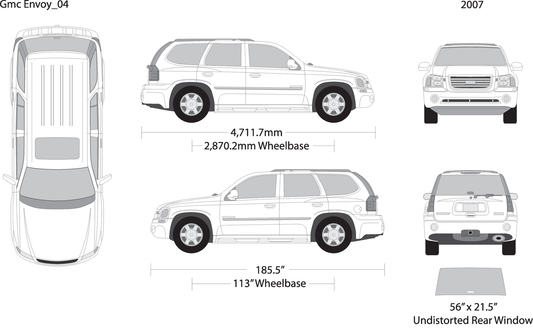 2007 Gmc Envoy V04 Vehicle Wrap Template