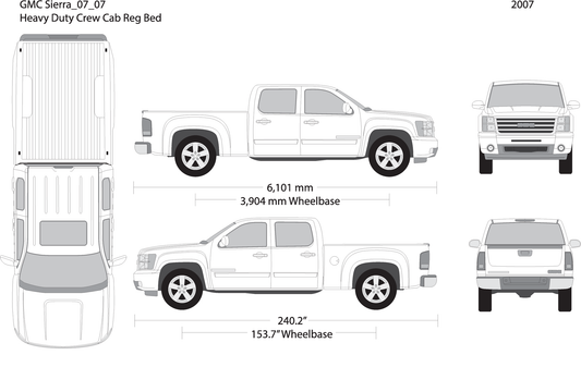 2007 Gmc Sierra 2500 3500 Hd V07 Vehicle Wrap Template