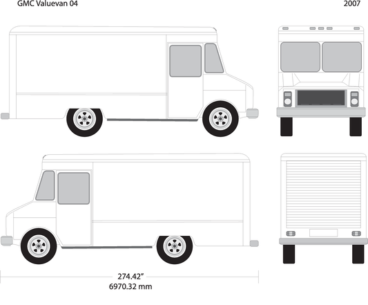 2007 Gmc Value Van V04 Vehicle Wrap Template