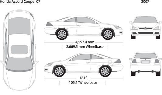 2007 Honda Accord Coupe V02 Vehicle Wrap Template