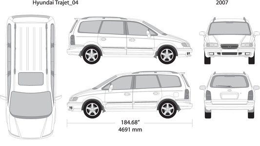 2007 Hyundai Trajet V04 Vehicle Wrap Template